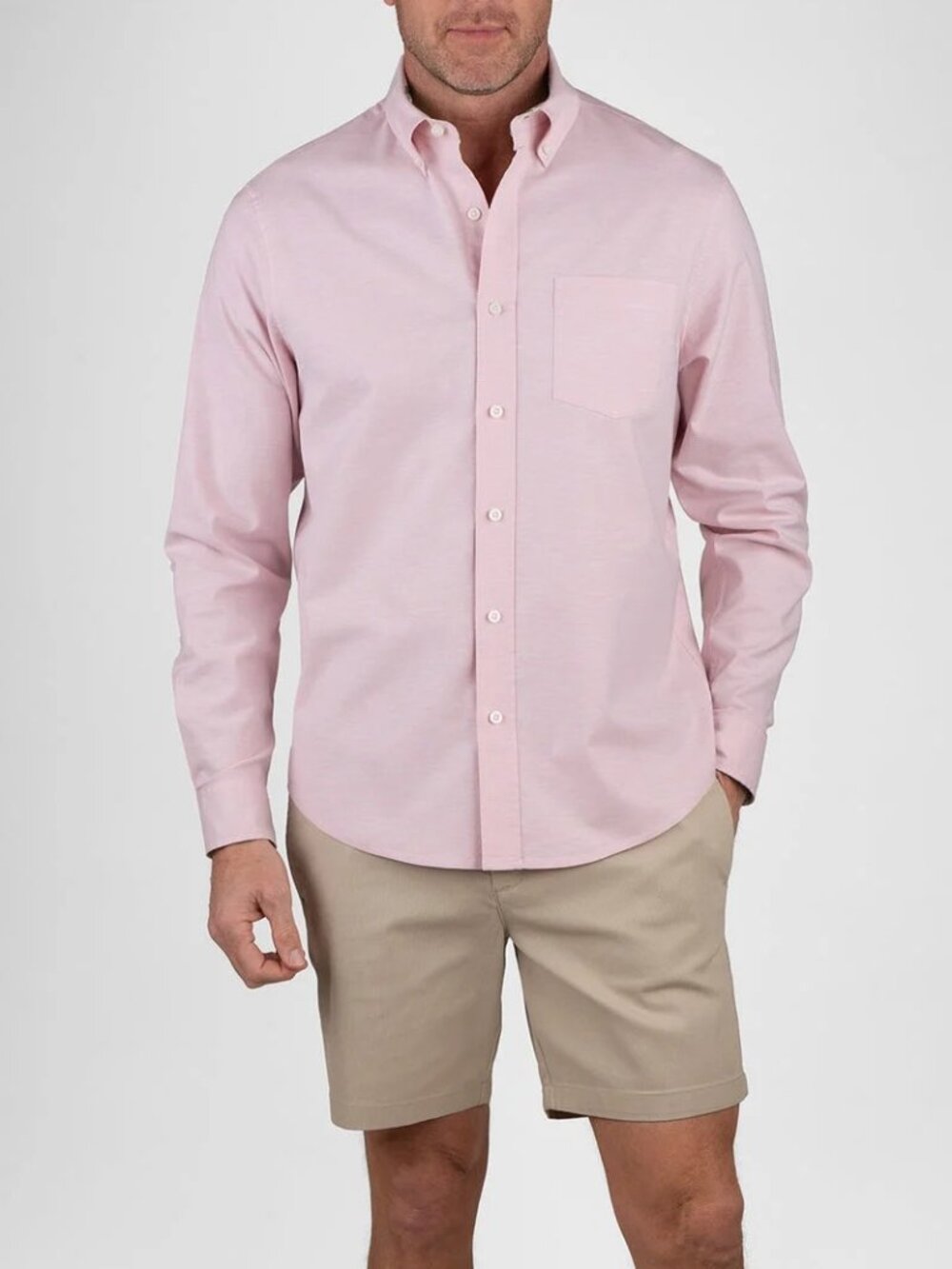 Tailor Vintage Candy Pink Airotec Stretch Long Sleeve Shirt/18346